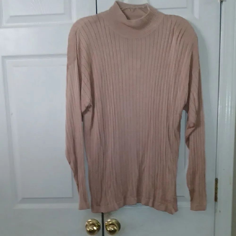Preston & York vintage 100% silk evening sand lightweight sweater Sz L NWT
